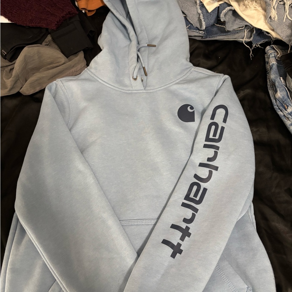 Carhartt Sky Blue Relaxed Fit Hoodie